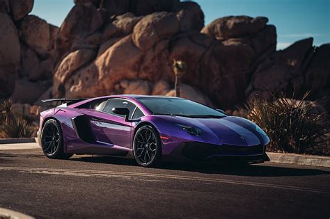 HD wallpaper: Lamborghini Aventador SuperVeloce Coupe, 5K, Purple ...