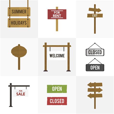 Illustration of signs vector set - Download Free Vectors, Clipart ...