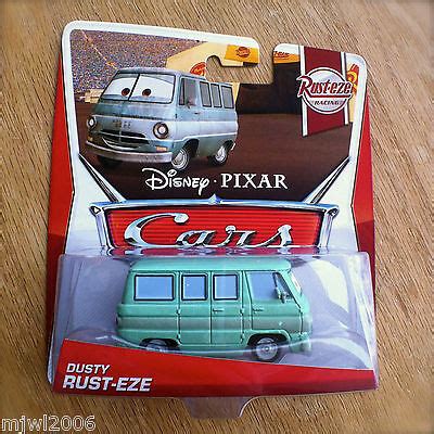 Disney PIXAR Cars DUSTY RUST-EZE on 2013 RUST-EZE RACING CARD diecast 1 ...