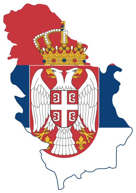 Serbian Empire Flag Map