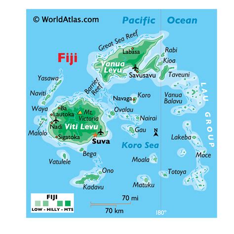 Fiji Islands In World Map - Europe Mountains Map