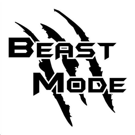 Beast Mode Decal - Sticker | Beast mode, Beast logo, Car sticker design