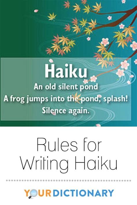 Rules for Writing Haiku | Haiku poems for kids, Haiku poems examples ...