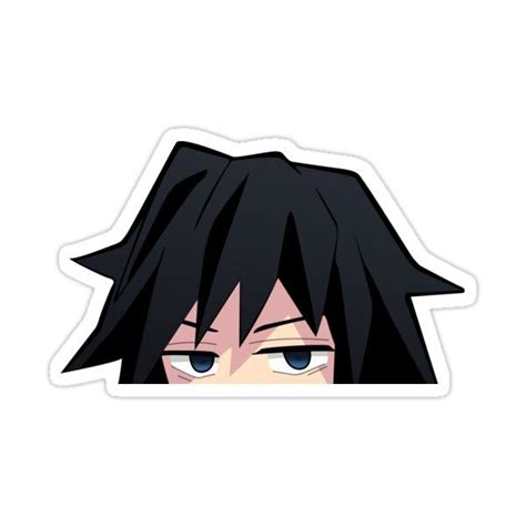 Giyuu Tomioka Peeker | The Water Pillar | Demon Slayer Sticker by raven ...