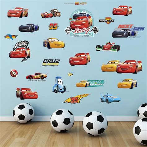 Disney boys cars stickers Bedroom Room sticker for kids Birthday party ...