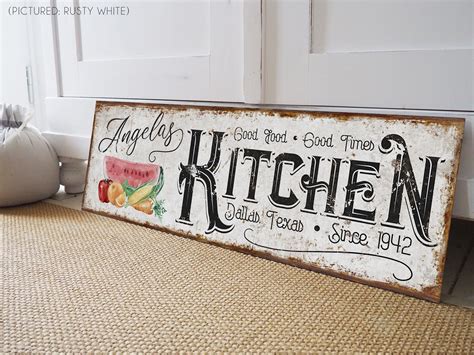 Modern Farmhouse Kitchen Sign Personalized Farm Kitchen Wall - Etsy