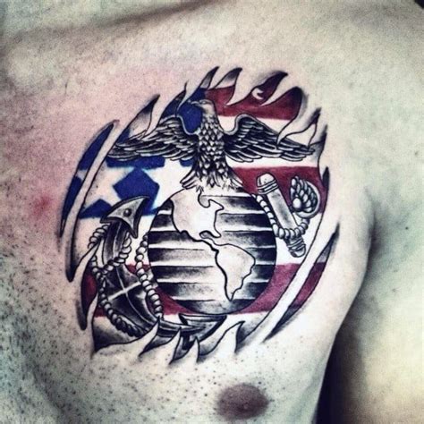 90 Marine Tattoos For Men - Semper Fi Ink Design Ideas