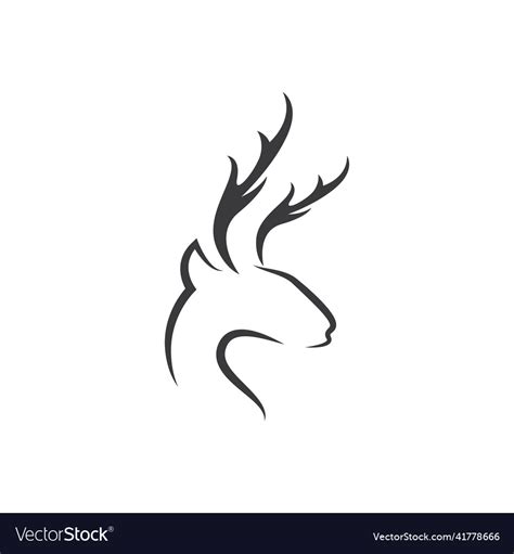 Deer antler Royalty Free Vector Image - VectorStock