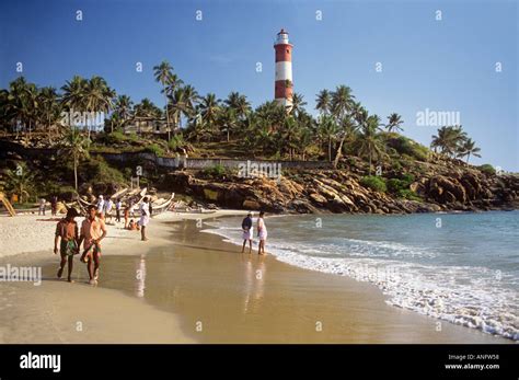 Lighthouse Beach Kovalam Kerala India Stock Photo - Alamy