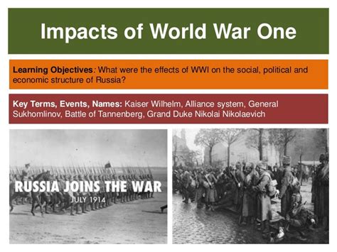 The Impacts of WW1