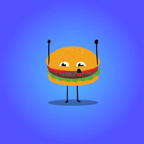 Funny Fast Food Comic Characters. Cartoon Illustration Design Stock ...