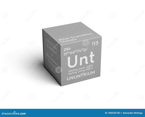 Ununtrium Uut Chemical Element. Ununtrium Sign With Atomic Number ...