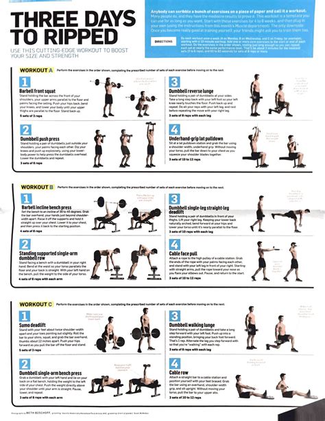 Simple 3 Day Workout Split For Lean Muscle for Gym | Fitness and ...