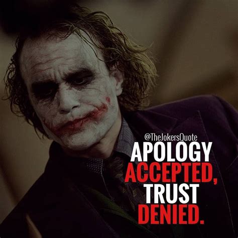 Apology and trust quote joker | Joker quotes, Best joker quotes, Joker