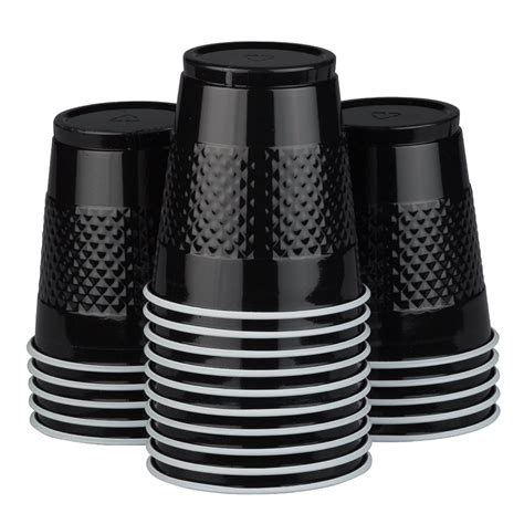 JAM Bulk Plastic Cups, 12 oz, Black, 200 Cups/Box - Walmart.com ...