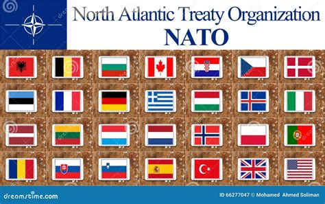 NATO Countries Flags Stock Illustration - Image: 66277047