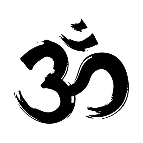 Premium Vector | Om Aum brush symbol Yoga mantra Om