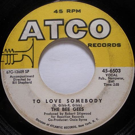 The Bee Gees* - To Love Somebody (1967, SP - Specialty Pressing, Vinyl ...