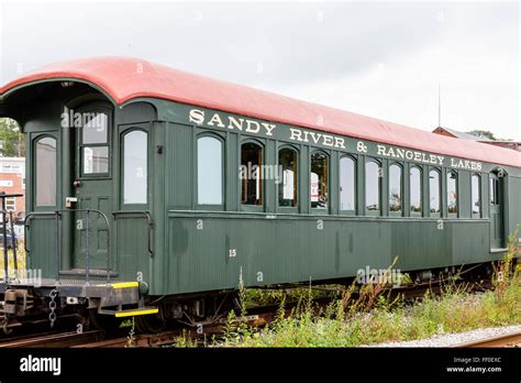 Old train car in Portland, Maine - Sandy River and Rangeley Lakes Stock ...