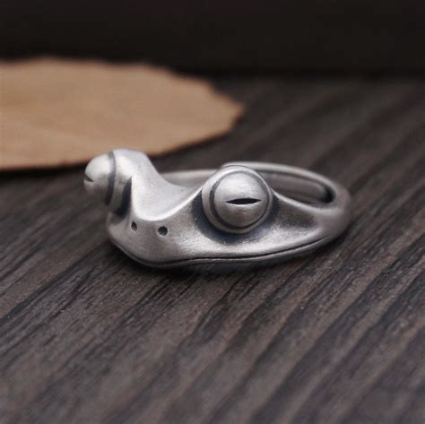 Sterling Silver Frog Ringadjustable Ringopen Ringsilver - Etsy