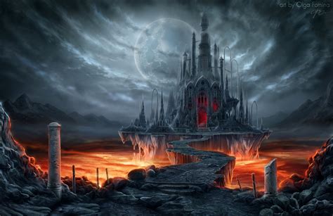 fantastic, World, Gothic, Castle, Moon, Fantasy Wallpapers HD / Desktop ...