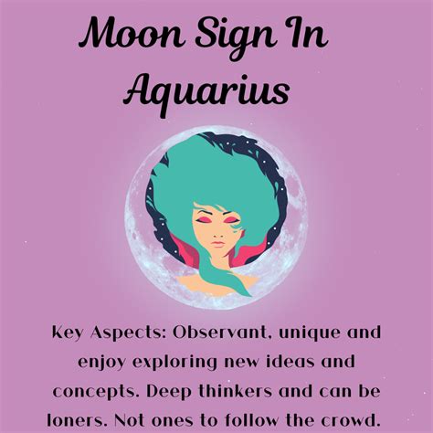 Moon In Aquarius | Moon in aquarius, Aquarius moon sign, Moon signs