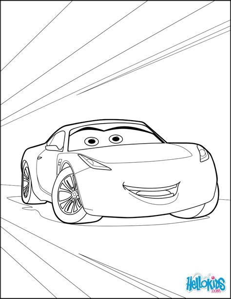 Cars 3 Pixar Coloring Pages Cruz Ramirez Free Printable