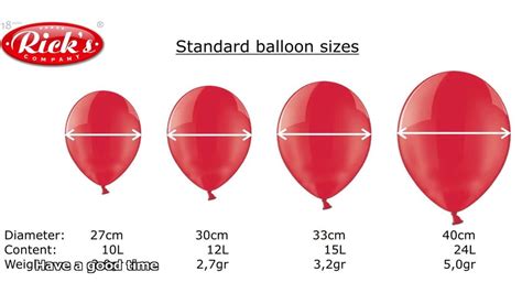 balloon sizes - YouTube