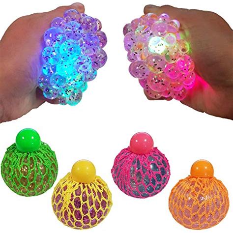 Tobar 30236 Glitter Squishy MESH Ball, Disponibili 3 Colori : Azzurro ...