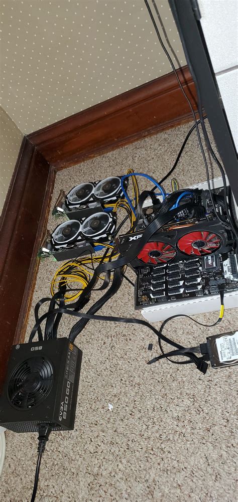 Finally got my mining rig setup (needs frame still) : r/EtherMining