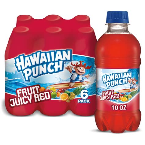 Hawaiian Punch Fruit Juicy Red, Fruit Punch Juice Drink, 10 fl oz ...