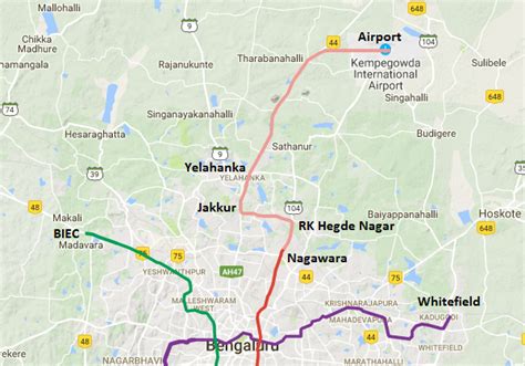 Bangalore Airport Metro Map