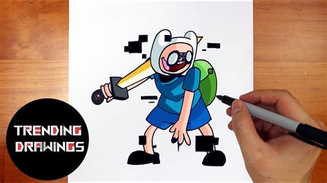 How To Draw A Corrupted Finn Pibby Friday Night Funkin Fnf Step | The ...