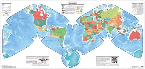 Small World Map Poster - Map Of Rose Bowl