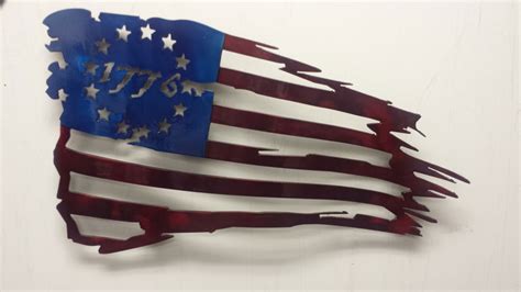 1776 USA Flag Distressed | Dunmor Metal Art