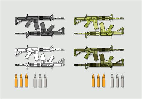 Ar15 Vector Set 183110 Vector Art at Vecteezy