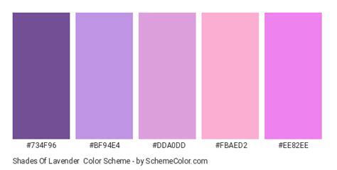 Shades Of Lavender Color Scheme » Magenta » SchemeColor.com