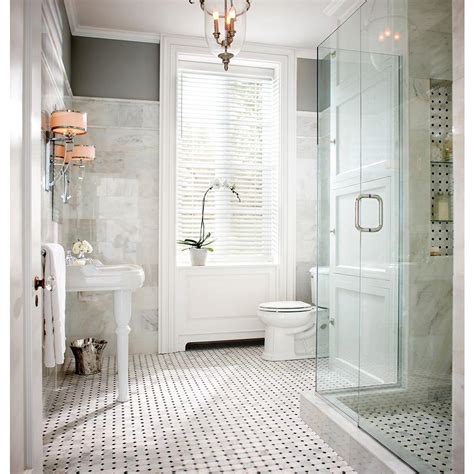 30 great ideas for marble bathroom floor tiles