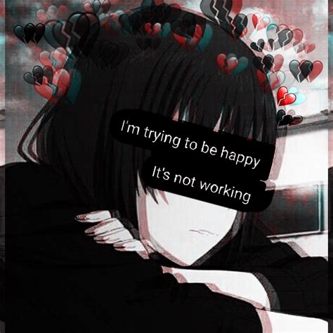 Sad Anime Girl Anime Life Emo Pfp Header Tumblr Dark Portrait | The ...