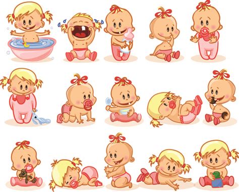 Cartoon baby crawling free vector download (20,336 Free vector) for ...