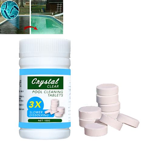 100 Pcs Swimming Pool Chlorine Tablets High Content Chlorine ...