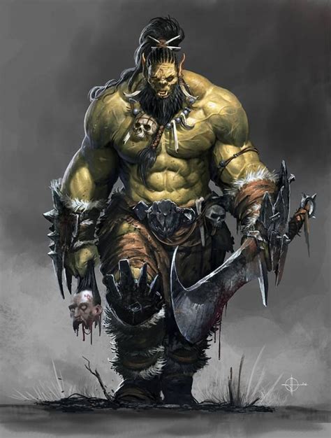 Pin by Waldemar Ładoń on orc | Orc warrior, Fantasy character design ...