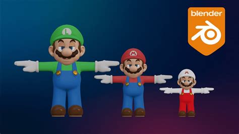 Mario - FREE 3D Character rig (Blender) - YouTube