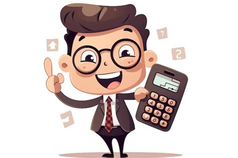 Premium Photo | Cartoon accountant character with happy and beside a ...