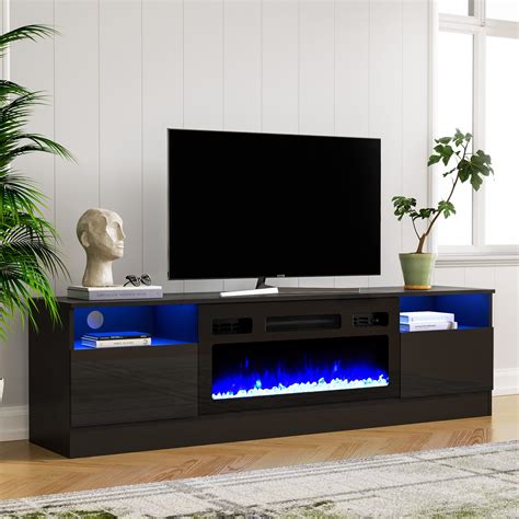 Fireplace TV Stand for 75 inch TV, LED TV Entertainment Center with 30 ...