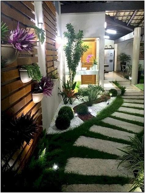 45 Cute Front Yard Courtyard Landscaping Ideas - ABCHOMY | Backyard ...