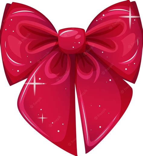 Premium Vector | Bright pink bow with sequins