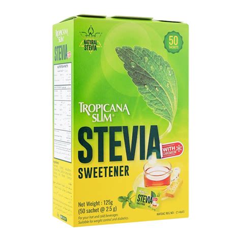 Buy Tropicana Slim Stevia Sweetener Sachet, 50-Pack Online at Special ...