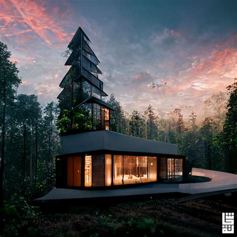 Forest house (modern architecture) on Behance