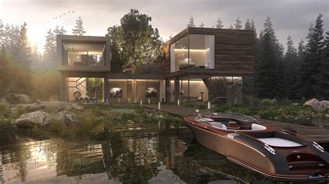 Conceptual Architecture: Modern House In The Forest on Behance